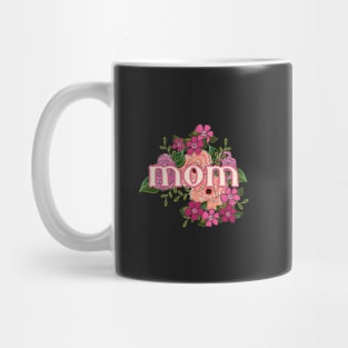 Lace Letters Mom and Roses | Cherie's Art(c)2021 Mug